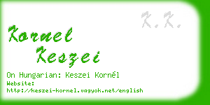 kornel keszei business card