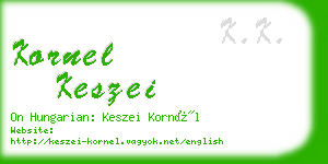 kornel keszei business card